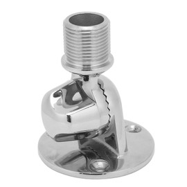 Ratchet Rail Mount, 1in Marine VHF Antenna Mount Adjustable 316 Stainless Steel Screw Type Rustproof for Boat Yacht