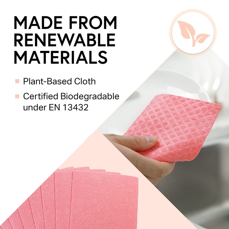 Swedish Wholesale Swedish DishCloths for Kitchen- 10 Pack Reusable Paper