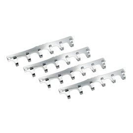 QCAA Key Hook Holder, Durable Steel, 131mm x 26mm, Chrome Plated, Made in Taiwan, 4 Pack