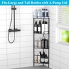 HuggieGems 4 Tier Floor Standing Corner Shower Caddy Organizer Shelf