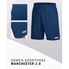 Jako Manchester 2.0 Women's Sports Shorts, blue, 42-44