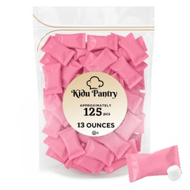 KIDU Pantry Pink Buttermints - Individually Wrapped Mints - 13 oz Resealable Bag (Approx. 125 Buttermints) - It's A Girl - Festive Party Favors for Guests Bulk 100 - Butter Mints Individually Wrapped - Perfect for 4th of July, Veterans Day, Memorial Day, Weddings