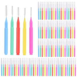 Henniu 100 Piezas de cepillos interdentales, Hilo Dental, palillo de Dientes, aparatos de ortodoncia, Cepillo, Herramienta de Limpieza de Dientes,
