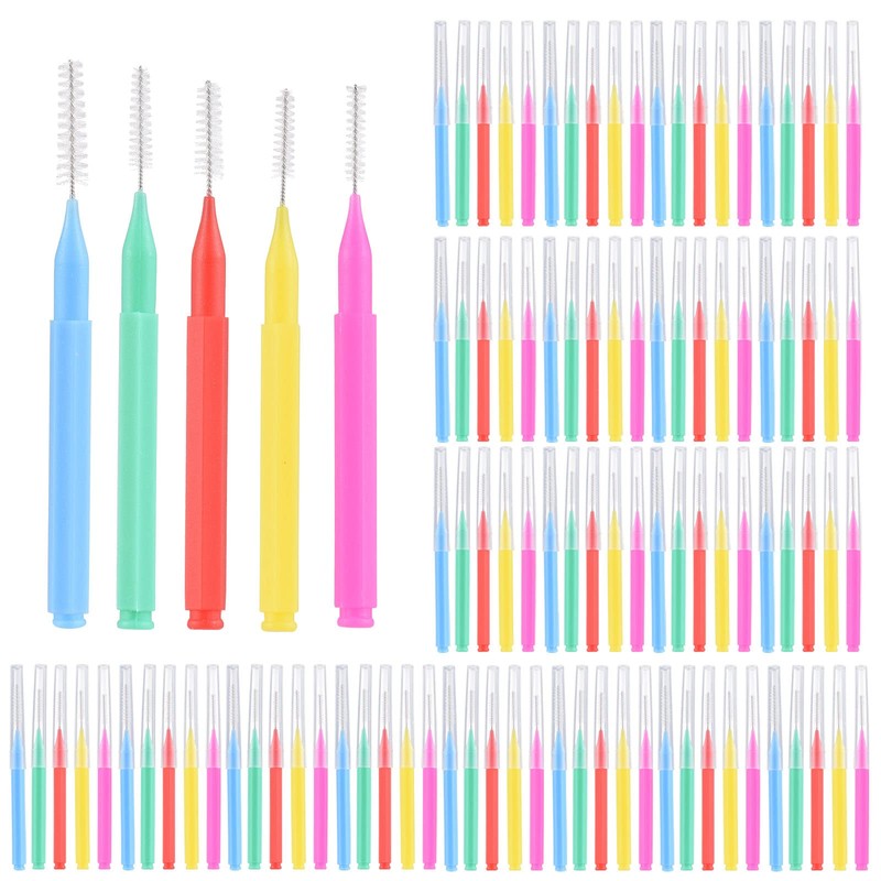 Henniu 100 Piezas de cepillos interdentales, Hilo Dental, palillo de