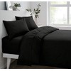 Pyrhan Ltd Polycotton Black Double Fitted Sheet 26cm Drop(140cmx190cm)