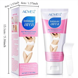 Hair Removal Cream, 1 Box Gentle Hair Removal Cream with Scraper, Deep Moisturizing Hair Removal Cream for Intimate Areas, Body Care Product, Wax:_Men_60g
