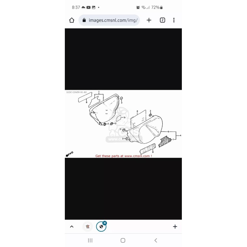 Honda 82 XL100 Side Cover Decal