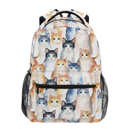 ALAZA Cute Cat Girls School Backpack for Kids Teens Bookbag Travel Daypack Bag 16 inch