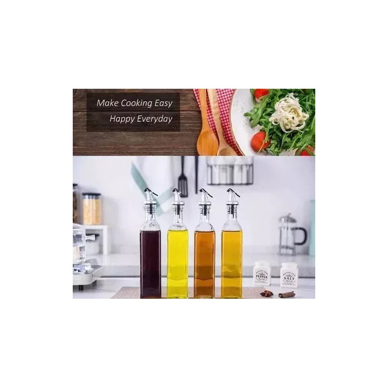 RIVERSOFY 2 Botella Dispensador Aceite Vinagres Vinagreta 500ml