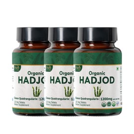 ORGANIC SPREE HADJOD - CISSUS 360 Tablets | Cissus Quadrangularis (Hadjod) | 3600mg per Serving | Organic and Natural | Vegan and USDA Certified 120tab - Pack of 3