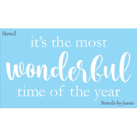 Stencils by Joanie Joanie Christmas Stencil Most Wonderful time of year DIY Holiday Farmhouse Signs