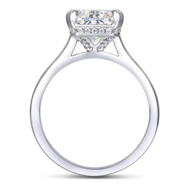 CGSRING 4 Carat D Color Radiant Cut Engagement Ring Solitaire Moissanite rings Moissanite Engagement Ring (7.5)