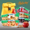NutriChef 5-Piece Food Storage Containers - 35.86 oz Stackable Superior