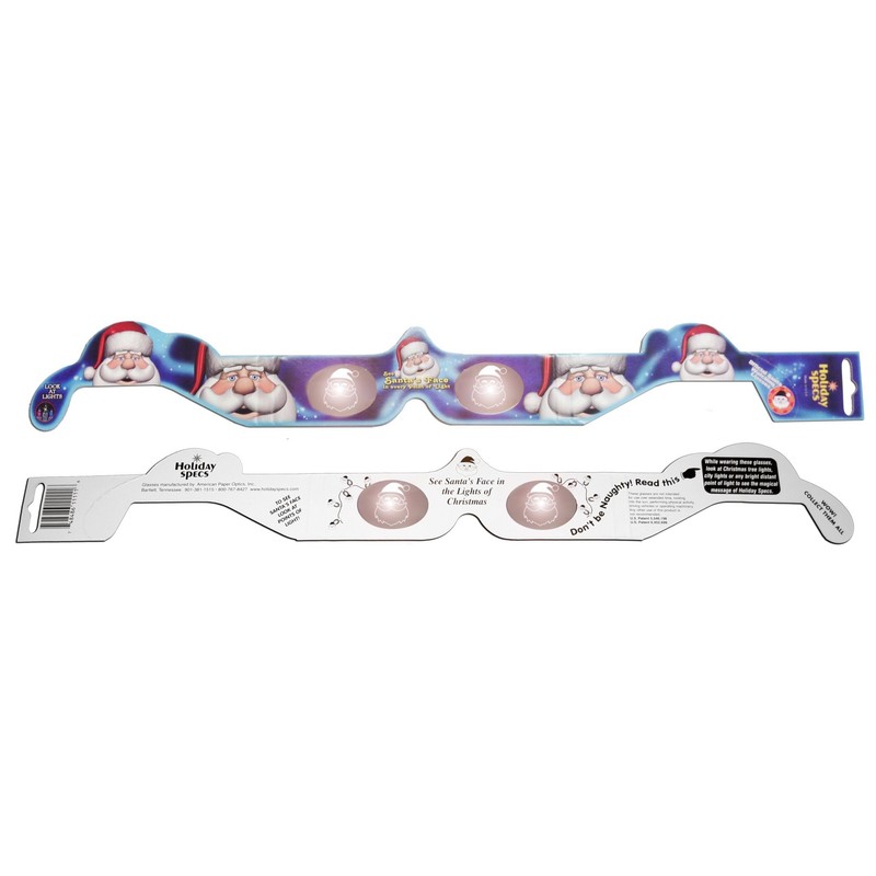 American Paper Optics Christmas 3D Glasses Santa