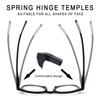 3 Pack Reading Glasses Spring Hinge Stylish Readers Black/Tortoise for