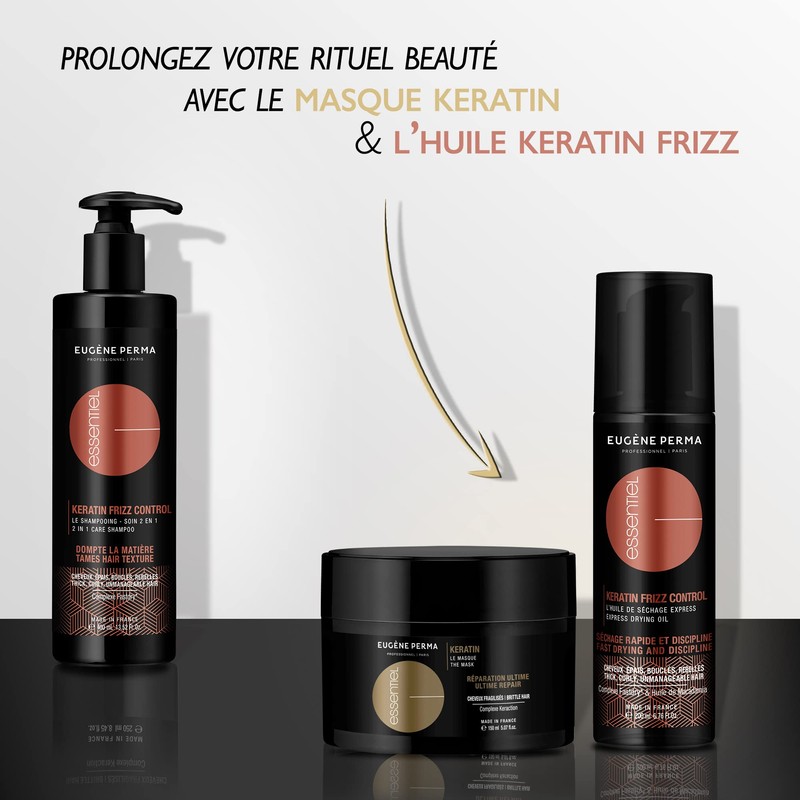 Eugene Perma Professionnel 2-in-1 Keratin Anti-frizz Frizz Control Shampoo for