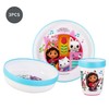 Gabby's Dollhouse 3pcs Bicolor Premium Kids Childrens Dinner Tableware Set