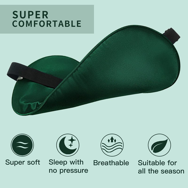 MMCTION Silk Sleep Eye Mask Ultra Comfortable Soft Eye Covers
