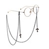 CosTimo Women Glasses Chain Eyeglass Sunglass Mask Chains Cross Black