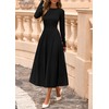 PRETTYGARDEN Women's Long Sleeve Midi Sweater Dress 2025 Fall Crewneck