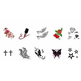 【１０枚セット!!】 タトゥーステッカー タトゥーシール 入れ墨 刺青 シール ;AMTA-015