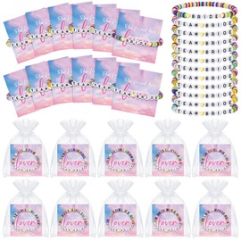 Liliaafar 12 Set Bachelorette Party Favors Bridesmaid Proposal Gifts Set Team Bride Bracelet with Cards & Drawstring Bags for Engagement Bridal Shower Wedding Favor