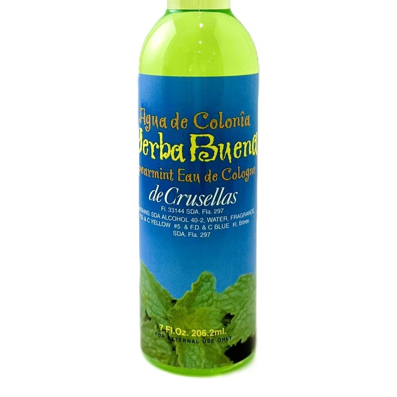 Crusellas Spearmint Cologne (Agua De Colonia Yerba Buena) 7 Fl.