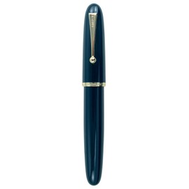 Jinhao DADAO 9019 Fountain Pen, Dark Blue, Golden Clip, Fine Nib With High-capacity Ink Converter Writing Calligraphy Pen