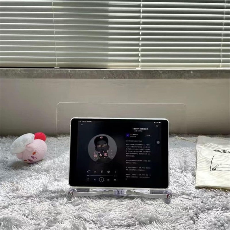 Cozioz Acrylic Laptop Stand - Adjustable Height, Foldable & Portable