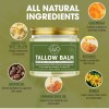 100% Grass-Fed Beef Tallow Facial Moisturizer with Calendula, Arnica, Castor