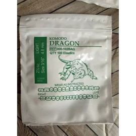 American Orthodontics 6 American Orthodontics Elastics Komodo Dragon Light 2.5oz ,size 3/16” (100each)
