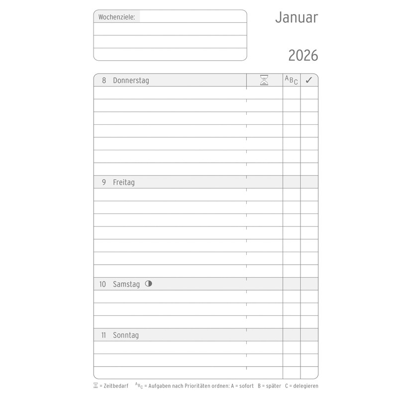 Chronoplan 50826 Book Calendar 2026 (Diary A6 (95 x 145