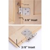 DecoBasics 3/8" Inset Cabinet Hinges Brushed Nickel (10 Pair -20
