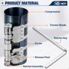 6”Piston Ring Compressor, Adjustable Ratchet Piston Installer Tool Removal Tool
