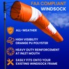 18"x72" Airport Windsock | Heavy Duty, All Weather, Waterproof, UV