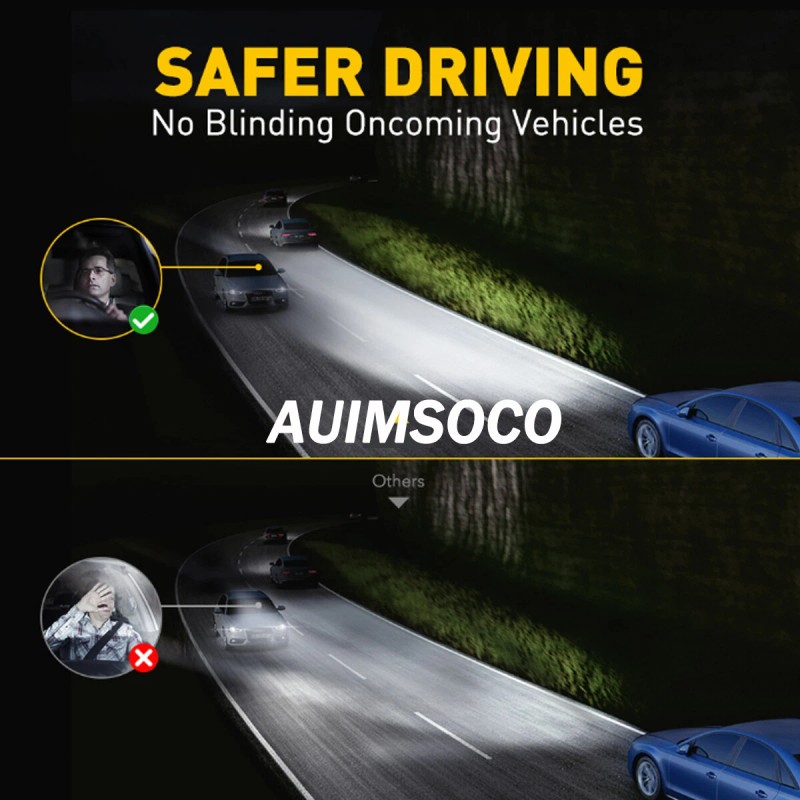 AUIMSOCO H11 H8 H9 LED Headlight Kit High Low Beam