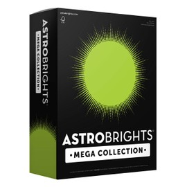 Astrobrights Mega Collection, Colored Cardstock, Bright Green, 320 Sheets, 65 lb/176 gsm, 8.5" x 11" - MORE SHEETS! (91629)