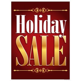 P40HSA "Holiday Sale" Christmas Seasonal Vinyl Window Sale Sign Posters Retail Business Store Signs (P40-25" x 33")