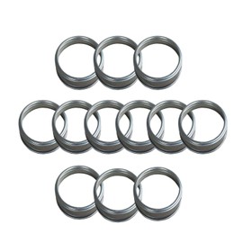 THINKCHANCES Food Grade and BPA Free Silver Stainless Steel Rust Resistant Dishwasher Safe Screw Bands/Rings for Mason, Ball, Canning Jars (12 Pack, Wide Mouth)