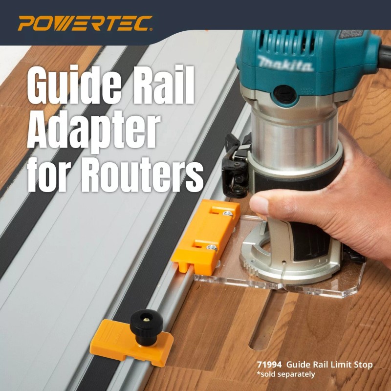 Powertec Router Guide Rail Adapter for Makita RT0701C, XTR01Z, DRT50