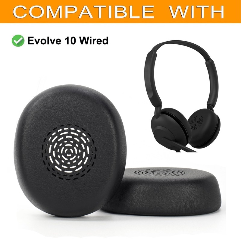 Evolve Replacement Ear Pads Compatible with Jabra Evolve 10 Wired