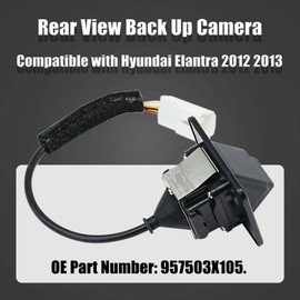 LEVANLIGHT | Rear View Back Up Camera with Fixed Plate| Compatible with Hyundai Elantra 2012 2013 Reversing Parking Assist Camera | Replace# 957503X105