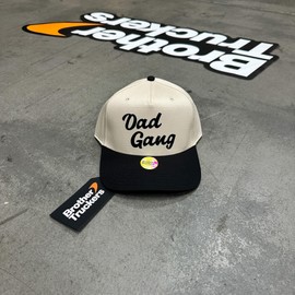Dad Gang Vintage Trucker Hat | Classic Retro Hat for Dads | Premium Snapback Hat for Men (US, Alpha, One Size, Navy/NAT)
