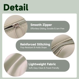 YDR Period Bag for Women, Soft Cotton Sanitary Napkin Storage Bag, Cute Cosmetic Pouch for Travel with Zipper