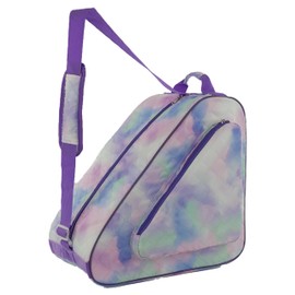 HEXIFUL Skate Bag to Carry Ice Skates, Inline Skates, Roller Skates and Quad Skates for Both Kids and Adults (Watercolor/Purple 010)