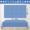 4 Pack Blue Gingham Tablecloths, Blue and White Checkered Tablecloths
