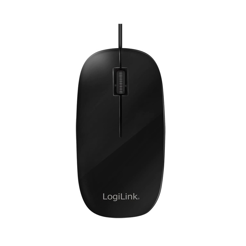 LogiLink ID-0063 optische Maus im flachen Design (1000dpi) schwarz