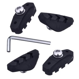 2 Pairs Road Brake Pads with Installation Tool 50 mm Bike Caliper Brakes Blocks Set Black Caliper Brake Blocks