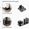 DIYHD 8FT Ceiling Mount Black Sliding Barn Door Hardware, Low