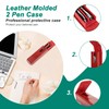 Hiram Leather Pen Case for 2 Pens Vegetable Tanned Leather
